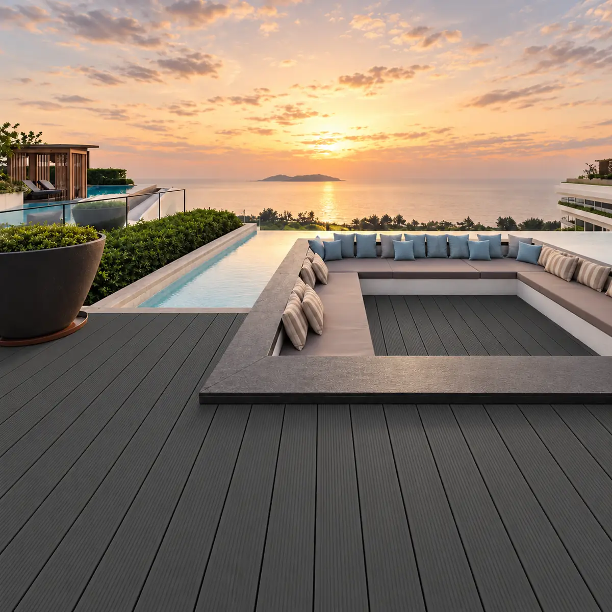 Square Hollow Grooved Decking Seaview