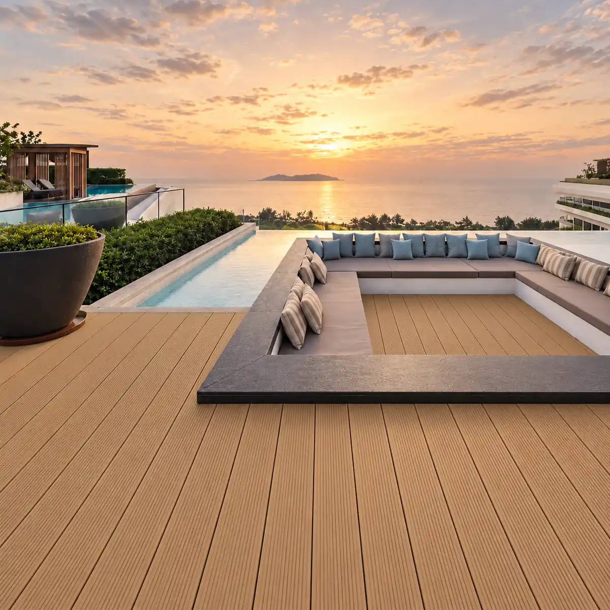 Concise Grooved Hollow Decking Seaview