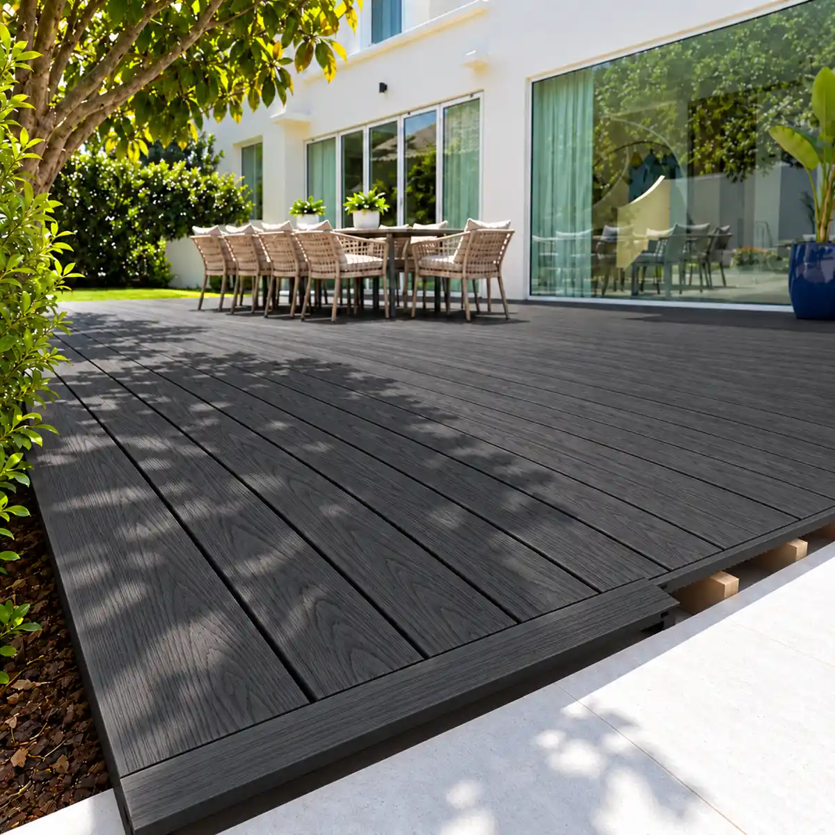 Charcoal Decking Edge Board Profile Sample