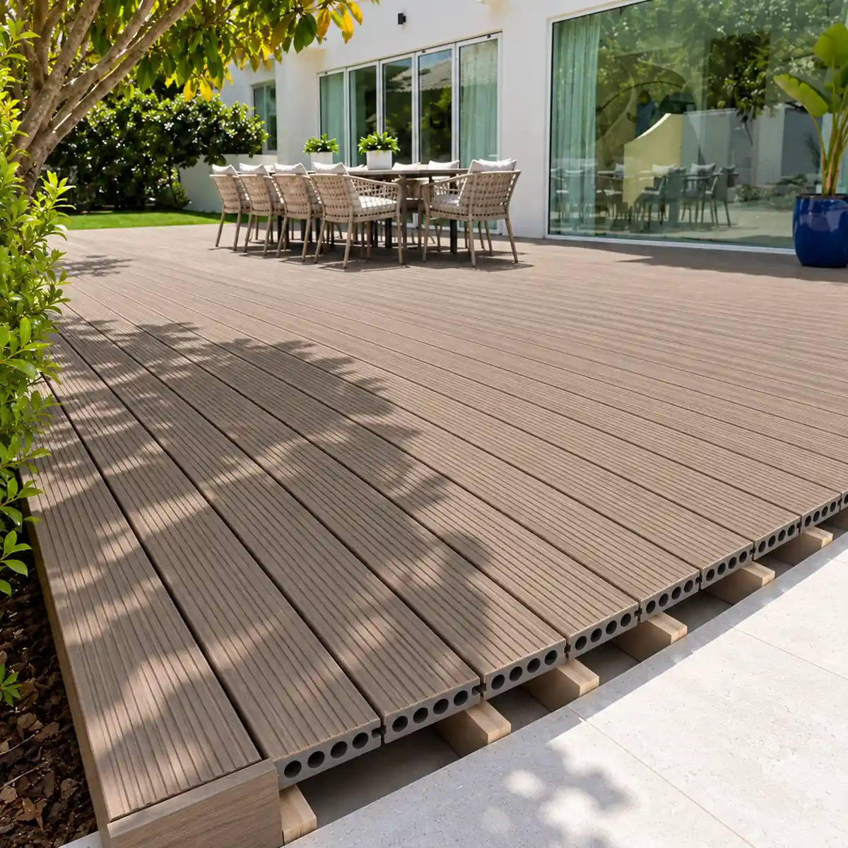 Deluxe Hollow Grooved Composite Decking Preview